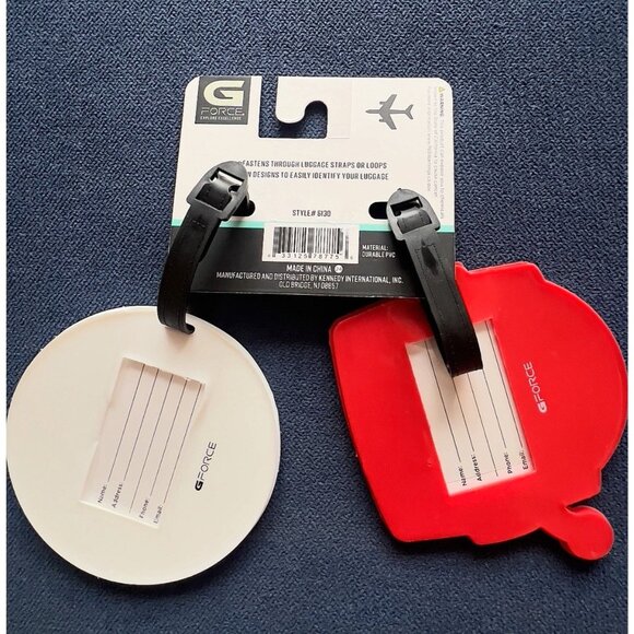 G-Force 2 Pack Viewer Master 3D Reel Disc Inspired Luggage Tags Red White FUN - Picture 5 of 5